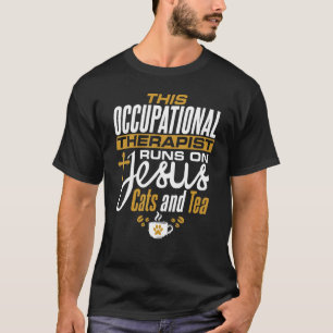 Camiseta Terapia Ocupacional Cristã Gato Jesus Tea OT