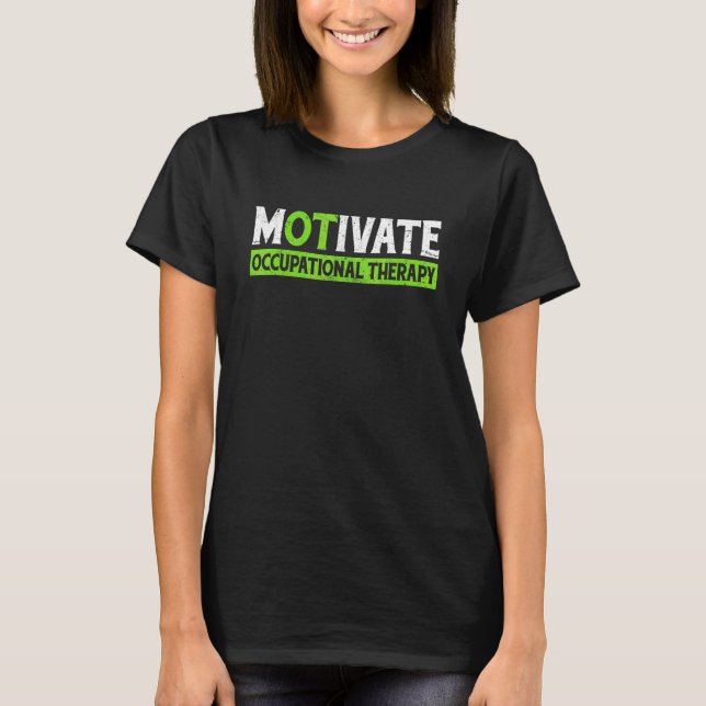 Camiseta Terapia Ocupacional Motivativa Retro Assistente de (Frente)