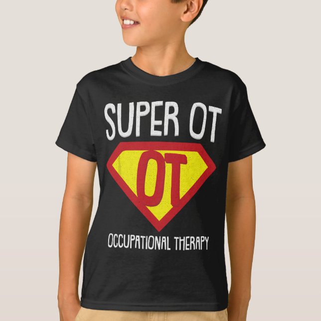 Camiseta Terapia Ocupacional Super-Herói Legal Terapia OT-A (Frente)
