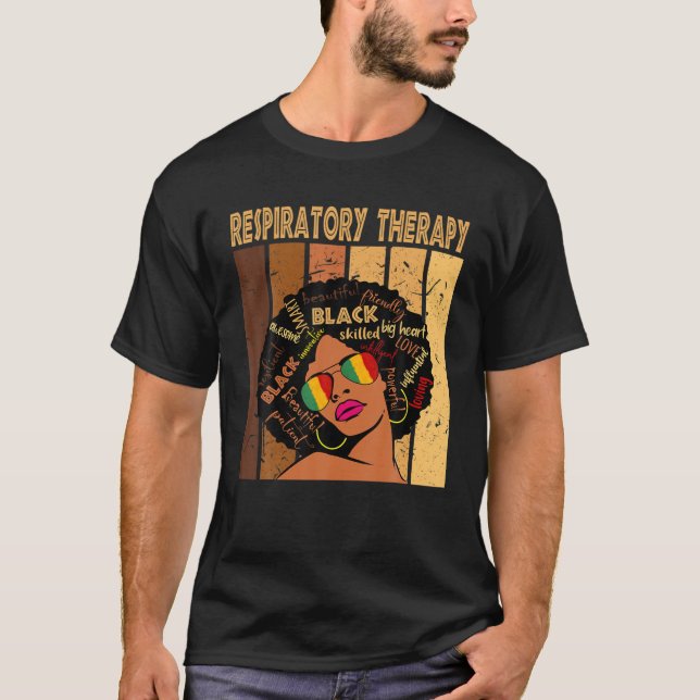 Camiseta Terapia Respiratória Mulheres Afro-Africanas Negra (Frente)