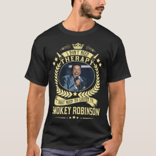 Camiseta terapia Smokey música Robinson Gola redonda Mulhe