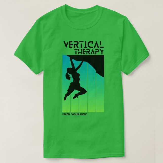 Camiseta Terapia Vertical Confie na sua mão Alpinistas da M (Frente do Design)