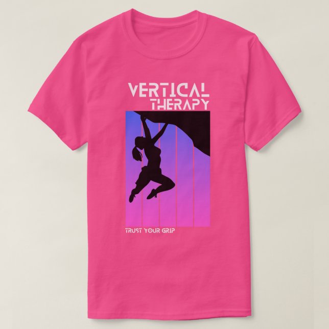 Camiseta Terapia Vertical Confie na sua mão Alpinistas da M (Frente do Design)
