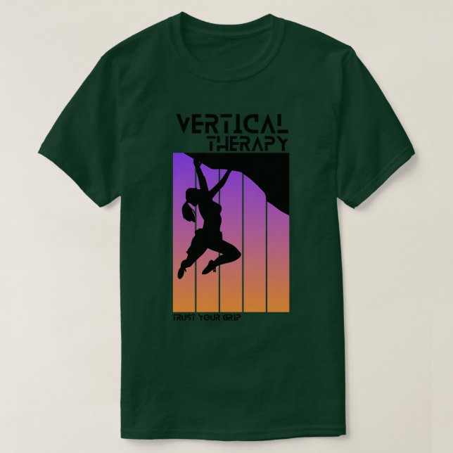 Camiseta Terapia Vertical Confie na sua mão Alpinistas da M (Frente do Design)