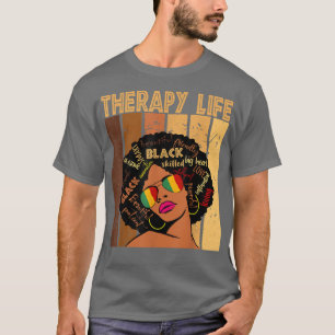 Camiseta Terapia Vida às Mulheres Afro-Americanas Negra