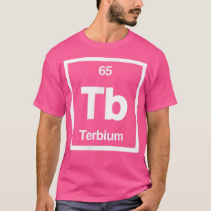 Camiseta Térbio - Tb - Mesa periódica de elementos - Ciênci