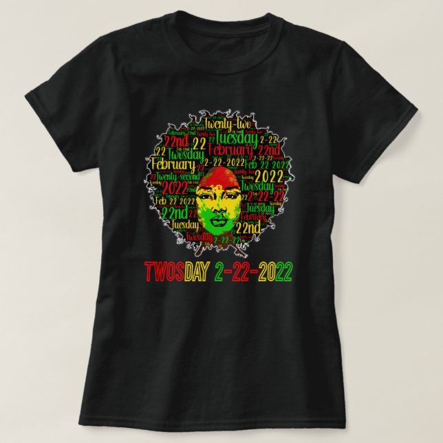 Camiseta Terça-feira 2/22/2022 História Negra fevereiro (Frente do Design)