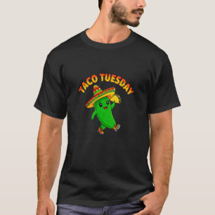 Camiseta Terça-feira de Taco Dançando Jalapeno Comida Mexic