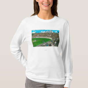 Camiseta Terceira linha baixa vista de basebol municipal
