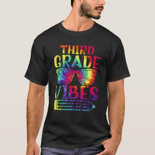 Camiseta Terceira vibração da 3ª série Tie Dye volta ao ens