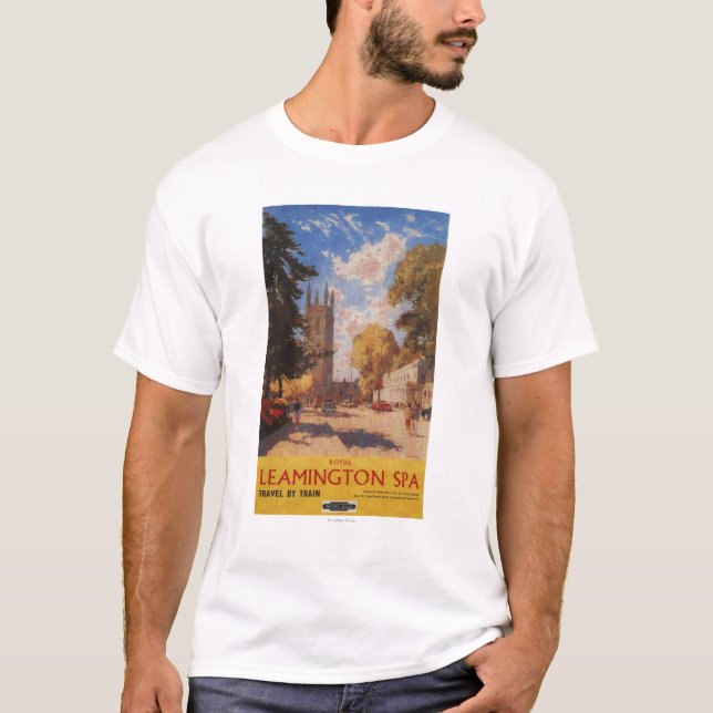 Camiseta Termas reais, poster britânico das estradas de (Frente)