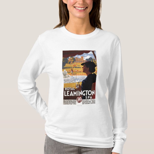 Camiseta Termas reais, poster do trilho da água potável da (Frente)