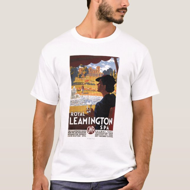 Camiseta Termas reais, poster do trilho da água potável da (Frente)