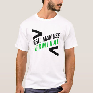 Camiseta Terminal real do uso dos homens