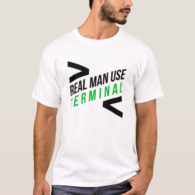 Camiseta Terminal real do uso dos homens (Frente)