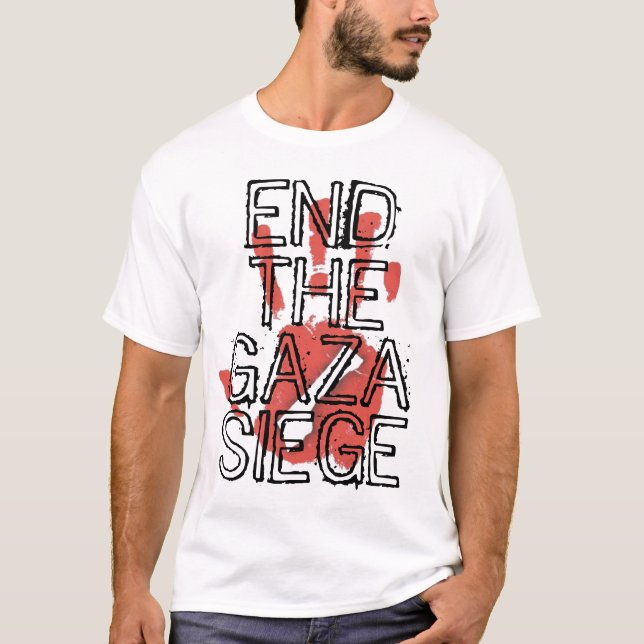 Camiseta Termine o cerco de Gaza (Frente)