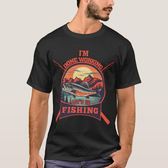 Camiseta Terminei de Trabalhar Vamos Pescar (Frente)