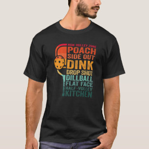 Camiseta Terminologia Da Cozinha Dink Do Pickleball Retro V