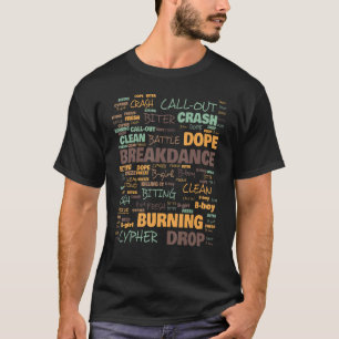 Camiseta Terminologia de Breakdance Termos Usados Frequente