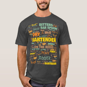 Camiseta Terminologia Do Barman Normalmente Usada Termo Do