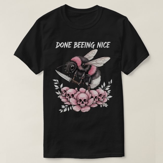 Camiseta Terminou de ser simpática abelha bombinho fofo (Frente do Design)