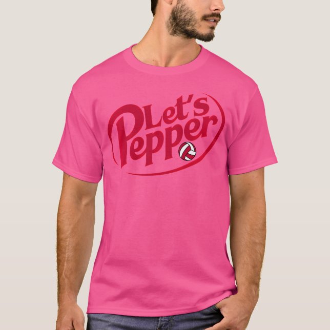 Camiseta Termo de Prática do Pepper de Vamos de Voleibol fe (Frente)