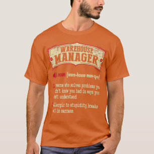 Camiseta Termo do dicionário do Warehouse Manager Sarcastic