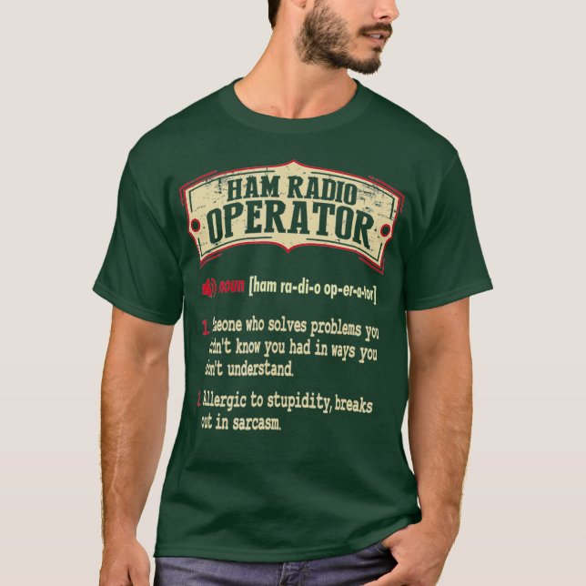 Camiseta Termo Sarcástico do Dicionário do Operador de Rádi (Frente)
