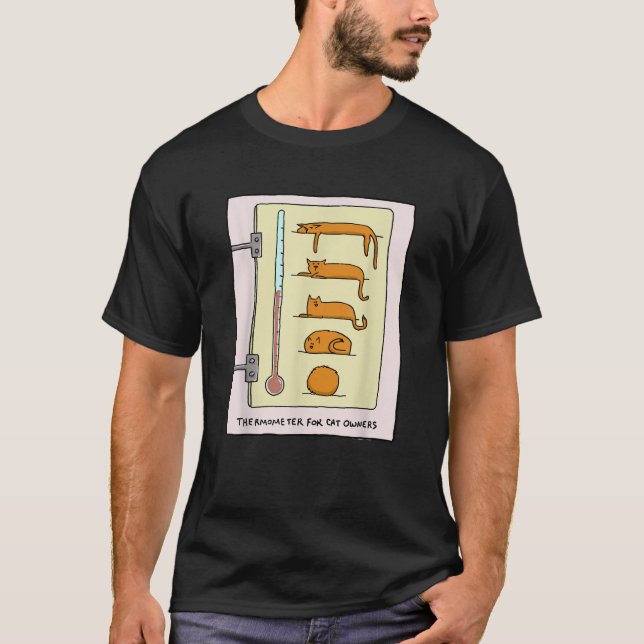 Camiseta Termômetro de Gato para Diversão e Presentes  Home (Frente)