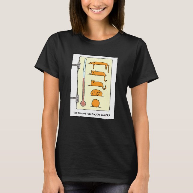 Camiseta Termômetro De Gato Para Divertimento E T - (Frente)