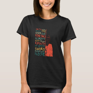 Camiseta Termos de esgrima Treinando Fencers Equipe Foil Ep
