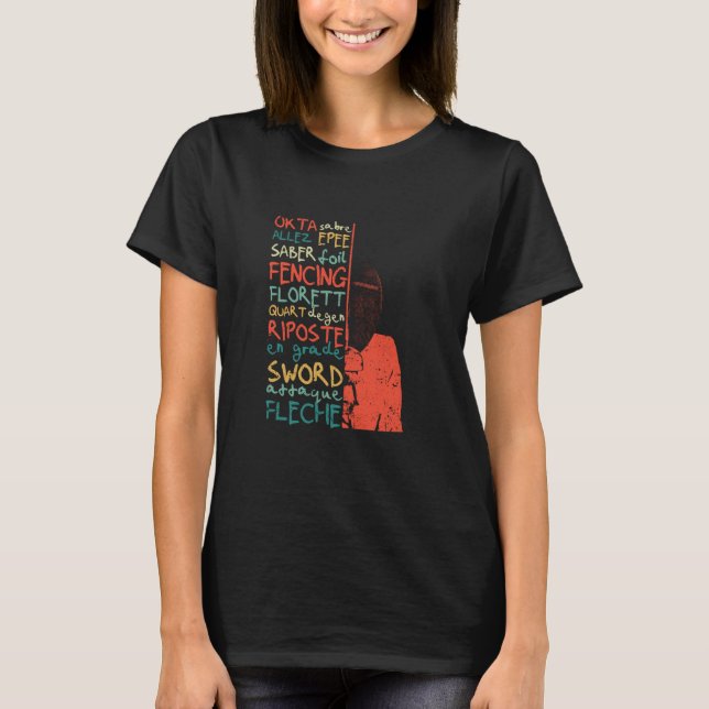 Camiseta Termos de esgrima Treinando Fencers Equipe Foil Ep (Frente)