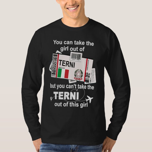 Camiseta Terni Boarding Pass  Terni Girl  Terni (Frente)