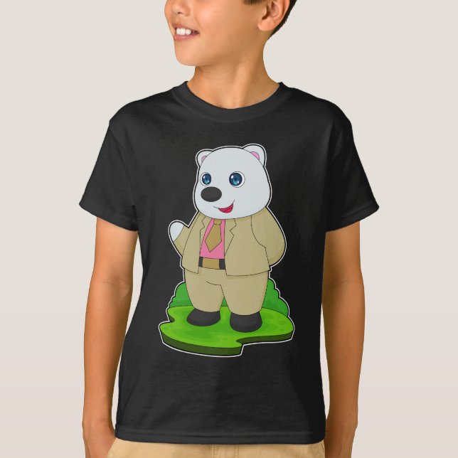 Camiseta Terno de noivo urso polar casamento (Frente)
