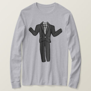 Camiseta Terno Preto Cinza Cartoon