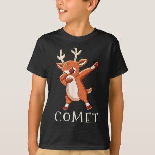 Camiseta Ternos Combinados para a Família do Cometa Rena de