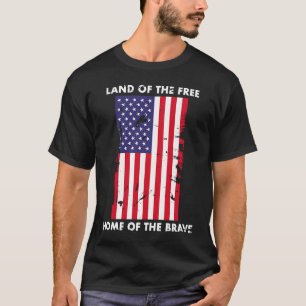 Camiseta Terra Americana Da Casa Livre Da Brave Flag Americ