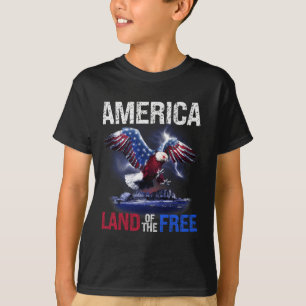 Camiseta Terra Americana Da Independência Livre Em 4 De Jul