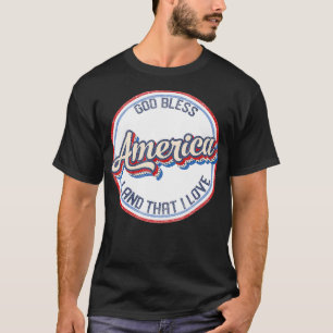 Camiseta Terra Americana Deus abençoe que eu amo feliz 4t
