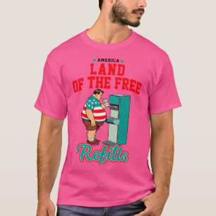 Camiseta Terra Americana dos Reflexos Livres Engraçado 4 de