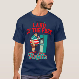 Camiseta Terra Americana dos Reflexos Livres Engraçado 4 de