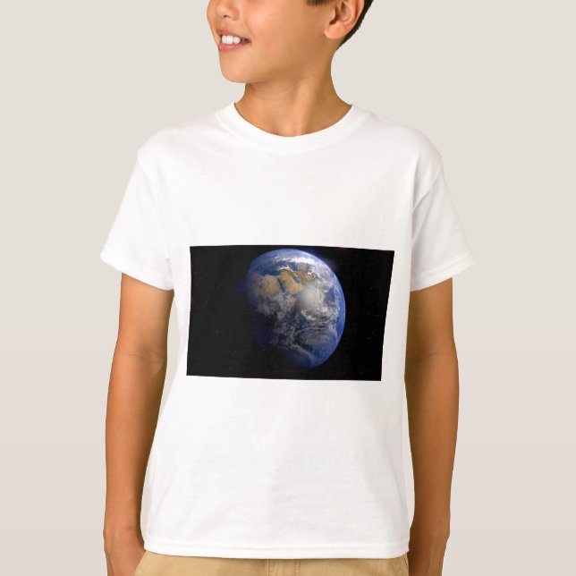 Camiseta Terra Azul do Espaço Inspiracional (Frente)