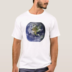Camiseta Terra cheio mostrando a América do Norte