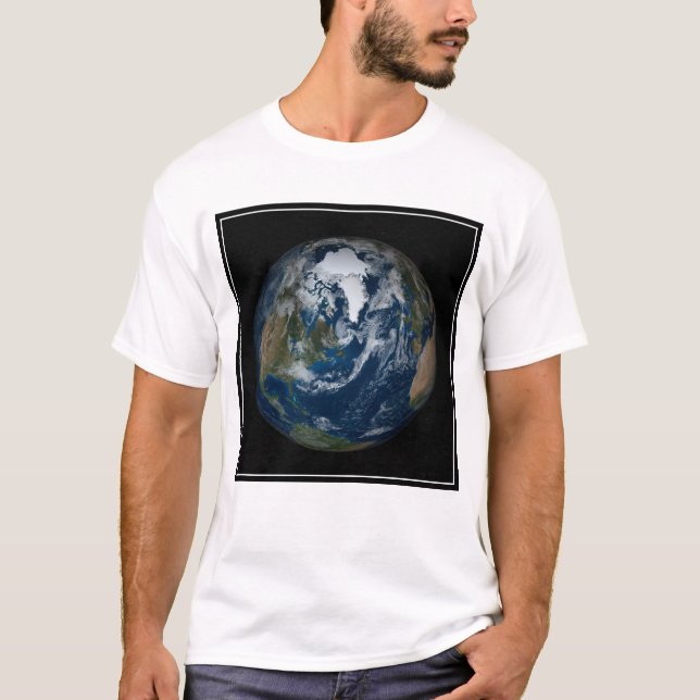 Camiseta Terra Com Nuvens E Gelo Marítimo 2 (Frente)
