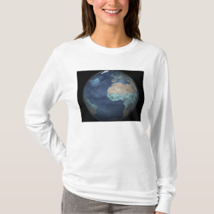 Camiseta Terra completa que mostra a evaporação