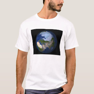 Camiseta Terra completa que mostra a região ártica