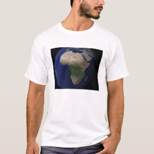 Camiseta Terra completa que mostra África, Europa, & o Ea