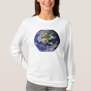 Camiseta Terra completa que mostra America do Norte