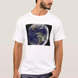 Camiseta Terra completa que mostra America do Norte e Amer