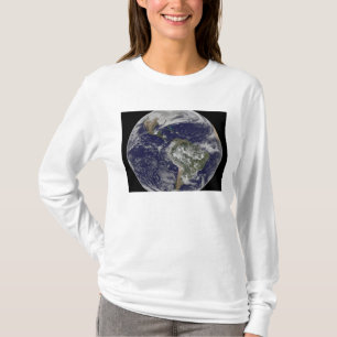 Camiseta Terra completa que mostra America do Norte e Amer